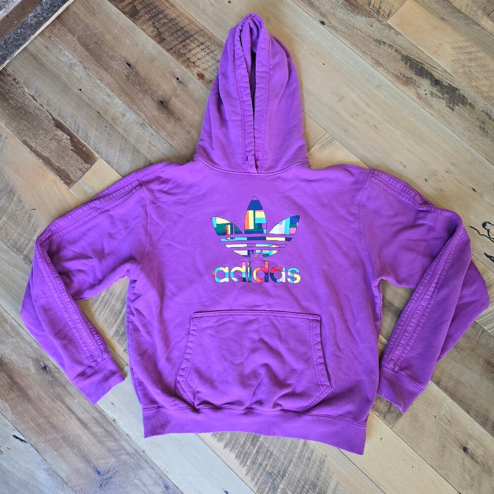 Adidas Originals Pride Flag Fill Purple Hoodie Sweatshirt Size Medium